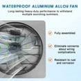thumbnail image 5 of Acekid Industrial Exhaust Fan - 24 Inch Louvered Wall Mount Ventilation Fan 130W 2660CFM with Auto Aluminum Shutters - Silver Workshop/Warehouse Fan, 5 of 9