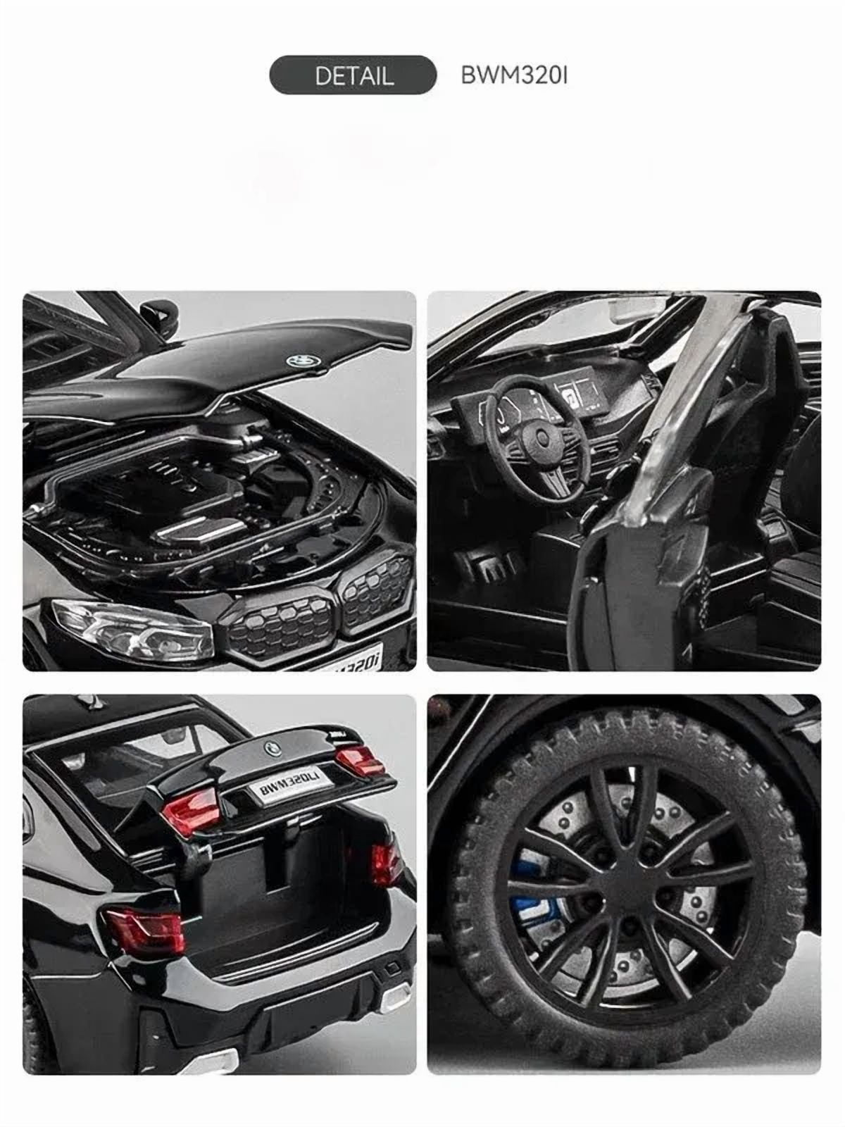 1:32 BMW 320i THE 3 2025 Alloy Model Car Toy Diecasts Casting Sound and Light Car Toys For Children Vehicle