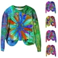 thumbnail image 4 of Turilly Sweatshirts for Women Crewneck Casual Fall Long Sleeve Shirts Lightweight Pullover Loose Fit Tunic Top on, 4 of 4