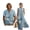 Blue Dragonfly Water Lily, variant on Tropical Hibiscus Palm Leaves Print Cotton Linen Matching Couple Outfits Sleeveless Summer Dresses for Women with Pocket Button Down Shirts for Men Matchings Set Couple Clothes, Size L