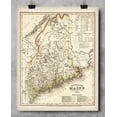 thumbnail image 5 of 1845 Map of Maine Art Print - 11x14 Unframed Art Print - Great Vintage Home Decor, 5 of 9
