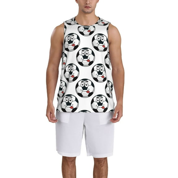 Naloa Happy Football Basketball Jersey Reversible Men's Mesh Athletic Sports Shirts Training Practice S-4XLSmall