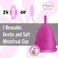 thumbnail image 3 of Blossom Menstrual Cup, Reusable Silicone Cup (Small Purple), 3 of 5