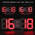 thumbnail image 5 of Korean ins Explosion Model 3D Digital Clock Simple and Stylish LED Electronic Clock Usb Plug-in Wall Stereo Clock,White Body-Red Word, 5 of 5