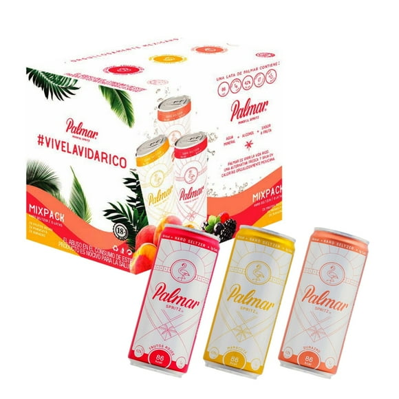 Pack de 6 Hard Seltzer Palmar Mixpack 355ml c/u