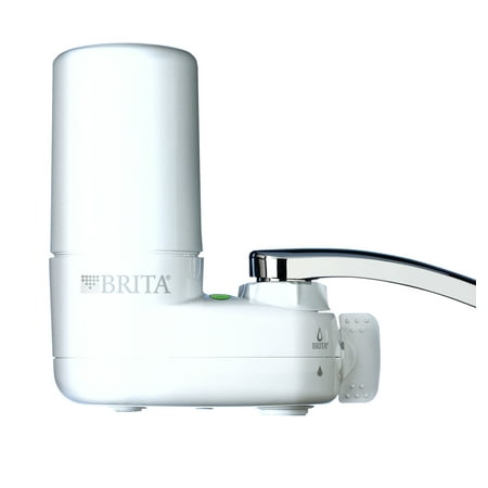 Brita Tap Water Filter System, Water Faucet Filtration System with Filter Change Reminder, Reduces Lead, BPA Free, Fits Standard Faucets Only - Basic, (Best Faucet Mount Water Filter)
