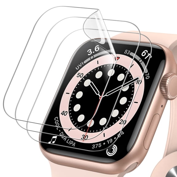 [3 - Pack] for Apple Watch Series 6/5/4/SE 44mm Screen Protector, iWatch 44mm Upgrade Flexible Replacement TPU Film iWatch Protector Anti Scratch Non-Bubble High Touch Screen Protection Clear