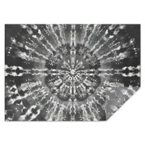 Black Tie Dye Pattern Rectangle Tablecloth 60"x84",Waterproof Polyester Rectangle Table Cloth, Wipeable Spillproof Polyester Tablecloth for Dining, Camping, Indoor and Outdoor