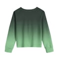 thumbnail image 5 of YLSDY Fashion Girls Casual Twist Front Lightweight Sweatshirt Gradient Tie Dye Printed Long Sleeve Crop Tops Pullover Green 7 Years, 5 of 6