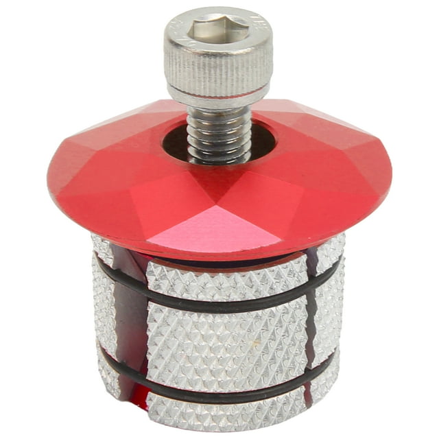 Bouchon d'Expansion Supérieur de Casque de Vélo, Bouchon d'Expansion de Casque de Vélo Résistant à l'Usure, Poids Léger, Alliage d'Aluminium Robuste pour Tube de Tête en Fibre de Carbone Rouge