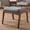 Grey/"Walnut" Brown, variant on Roxy Mid-Century Modern Walnut Wood Finishing and Grey Fabric Upholstered Ottoman