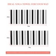 thumbnail image 6 of Black Grey Stripes Yoga Towel for Hot Yoga Non Slip, White Striped Vertical Modern Geometric Yoga Mat Towel Absorbent Yoga Sweat Towels Microfiber Hot Yoga Blanket for Bikram Pilates 26"x70", 6 of 7