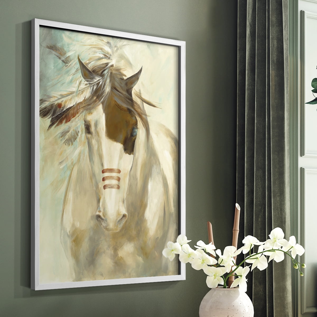 Warrior Framed Print in White Solid Wood 11 x 14 Framed Print