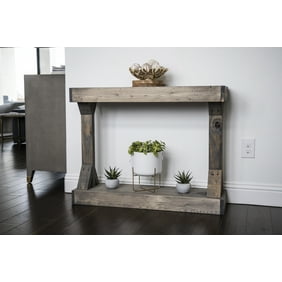 Woven Paths Small Barb Console Table, Gray