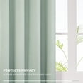 thumbnail image 4 of Deconovo Solid Grommet Total Blackout Linen Curtains, Thermal Insulated Light-blocking Window Treatments for Bedroom (Light Green, 52" x 63", 2 Panels), 4 of 8