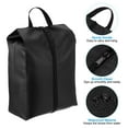 thumbnail image 3 of Uxcell Shoe Bags for Travel, Portable Shoe Bag with Zipper for Travel, Black 4 Pack, 3 of 5