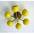 thumbnail image 2 of 1950's Mid Century Eye Ball Shade Sputnik Chandelier Modern Brass Ceiling Light, 2 of 4