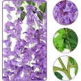 thumbnail image 3 of 18 Pack Wisteria Hanging Flowers 3.7 Feet Artificial Flowers Fake Wisteria Vine Hanging Garland Silk Flowers String for Wedding Party Home Greenery Wall Decor (White), 3 of 4