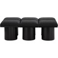 thumbnail image 3 of Meridian Furniture Pavilion Black Boucle Fabric Bench, 3 of 13