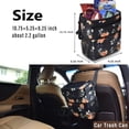 thumbnail image 3 of Cute  Trash Can with Lid - Multipurpose Collapsible Trash Bin for , Leak-Proof Organizer,  Garbage Can with Storage Pockets & Adjustable Straps, 2 Gallons (Flower), 3 of 6