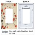 thumbnail image 3 of Yayeee Rocker Switch Wall Plate 2-Gang 4.7"x4.6" Home Decorative Outlet Cover, Red Floral Pattern, 3 of 6