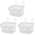 thumbnail image 1 of Organizador de ducha sin taladro para champú y acondicionador, cesta de plástico para baño, organizador de cocina, color blanco, Uds., 1 of 5