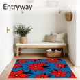 thumbnail image 3 of ODIKA 5' x 7' Machine Washable Non-Slip Area Rug, Floral flower High Traffic Rug, Blue, 621270, 3 of 7