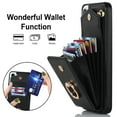thumbnail image 6 of Asuwish Compatible with Samsung Galaxy S22 Plus S22+ 5G Wallet Phone Case Tempered Glass Screen Protector Ring RFID Credit Card Holder PU Leather Cell Cover for S22+5G S22plus 22S + S 22 22+ Black, 6 of 11