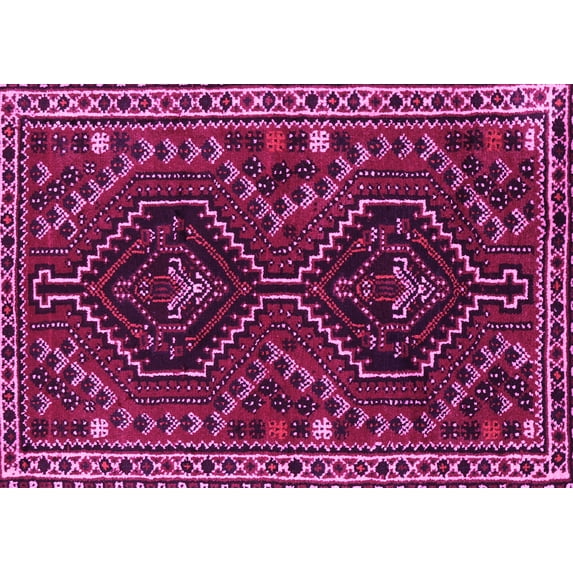 Ahgly Company Indoor Rectangle Persian Pink Traditional Area Rugs, 7' x 9'