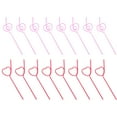 thumbnail image 2 of Heart Shape Straws for Home Made of Plastic in Assorted Colors Perfect for Valentine's Day Parties 40 Pieces, 2 of 11