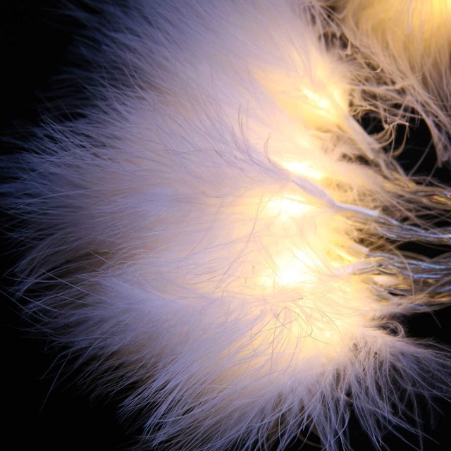 Cadena de luces LED con forma de pluma, guirnalda de luces con forma de pluma de pollo y pavo, decoración para habitación con forma de corazón para niña