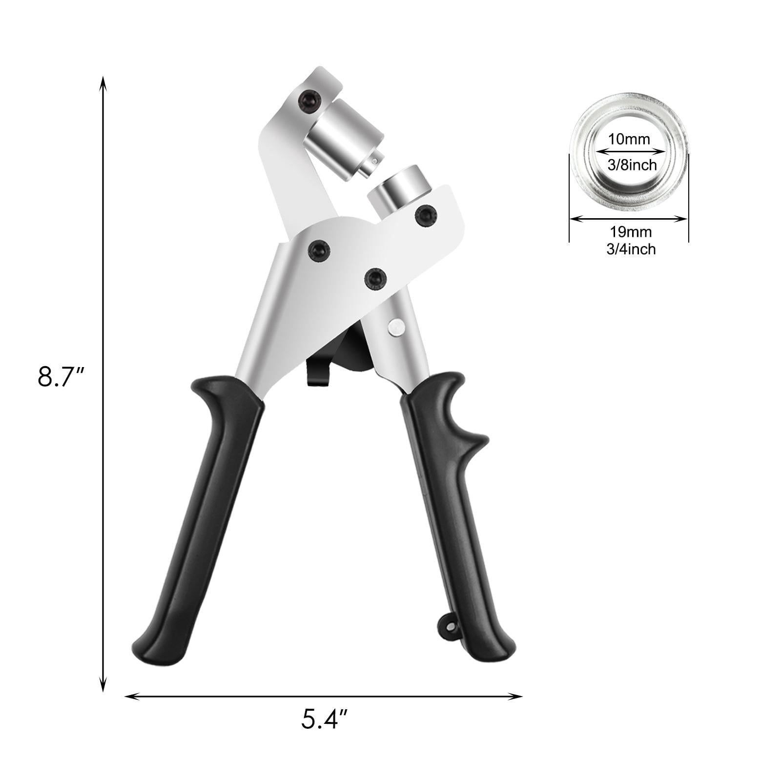 FVDPWYE 10mm Eyelet Grommet Plier Fabric Canvas Setter Stainless Steel Tool Kit Set with