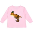 thumbnail image 3 of Inktastic T-Rex King of Oktoberfest Boys or Girls Long Sleeve Toddler T-Shirt, 3 of 5