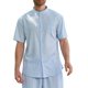thumbnail image 2 of pstuiky camisetas de hombre, Camisa informal de manga corta con cuello alto, cómoda y lisa para hombre camisas casuales para hombre m, 2 of 9