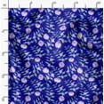 thumbnail image 2 of Soimoi Blue polyester Crepe Fabric Leaf Floral Print Fabric by Yard 42 Inch Wide, 2 of 6