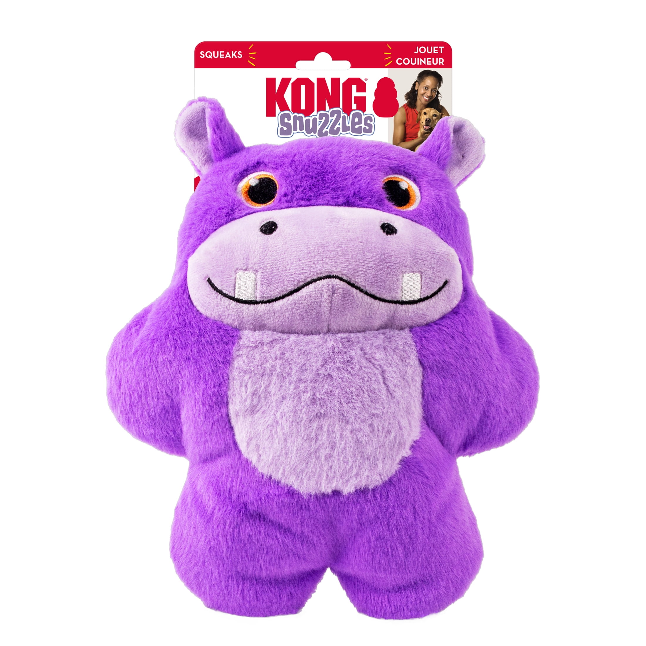 KONG® Snuzzles Chewable Squeaky Toy Hippo Extra Large (1 Pack)
