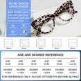 thumbnail image 5 of MARE AZZURO Retro Cat Eye Reading Glasses Women Large Frame Readers 1.0 1.25 1.5 1.75 2.0 2.25 2.5 2.75 3.0 3.5 4.0 5.0 6.0 (Leopard, 2.00) Polycarbonate Lens, 5 of 6