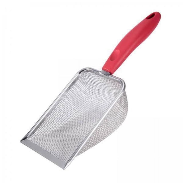 3 Palas Para Tamizar Arena Para Gatos, Mango Largo De Acero Inoxidable Para Conejitos, Gatitos, Malla 14