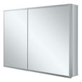 thumbnail image 3 of Bathroom Medicine Cabinet, Aluminum, Recessed/Surface Mount, 42" x 30", 2 Door, Mirrored w/LED, 3 of 13