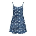 thumbnail image 1 of Odeerbi Niñas Día de La Independencia A-Línea Deslizamiento Vestido Verano Patriótico Estrella Raya Vestido de Correa Casual, 1 of 7