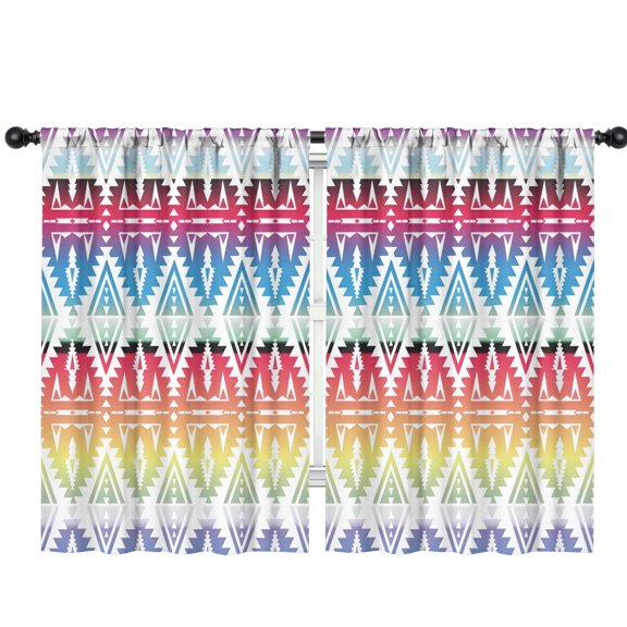 Blackout Kids Curtains,Rainbow Ethnic Pattern Childrens Insulated Curtains Set Of 2,Bedroom Essentials,Toddler Room Decor 42x63in(106x160cm)