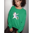 thumbnail image 2 of Colorful Dabbing Unicorn Sweatshirt Women -Image by Shutterstock, Female Medium, 2 of 4