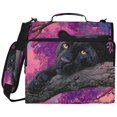 thumbnail image 2 of Zipper Binder with Shoulder Strap 2 inch 3 Ring Waterproof File Folder Organizer Bag 500 Sheet Black Panther Pattern, 2 of 8