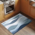 thumbnail image 3 of Rectangle Area Rug 2x3ft, Sea Water Ripple Stripe Gradient Non-Shedding Washable Area Rug, Abstract Beach Ocean Waves Non Slip Low-Profile Rugs for Living Room, Bedroom Dining Room, 3 of 9