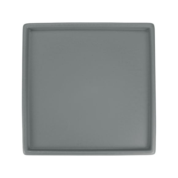 Platillo de Cerámica para Plantas Uxcell, Bandeja Captadora de Agua para Plantas de 8 Pulgadas, Platillos para Macetas de Plantas de Interior [Cuadrado Gris Oscuro]