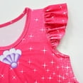 thumbnail image 4 of 2-8T Girls Cartoon Mermaid Short Sleeve Princess Dress Kids Party Dress W/Bag, 4 of 6
