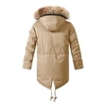 thumbnail image 4 of guisaled Flash Deals Men Winter Jackets Cotton Military Jacket Fleece Lined Thick Warm Work Coats Warm Waterproof Windbreaker Jackets wiht Faux Fur Hood, 4 of 6