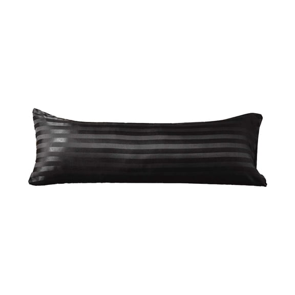 Tunhigl 20" x 54" Striped Satin Body Pillowcase, Silky Smooth Polyester Pillow Cover, Envelope Closure Long Pillow Protector for Full Body Support