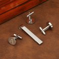 thumbnail image 4 of Uxcell Gemelos, Clip de Corbata Inicial y Juego de Gemelos para Hombres Clásico de Cobre, Letra B (Tono Plateado), 4 of 6