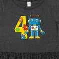 thumbnail image 4 of Inktastic 4th Birthday Robot Girls Toddler Dress, 4 of 5